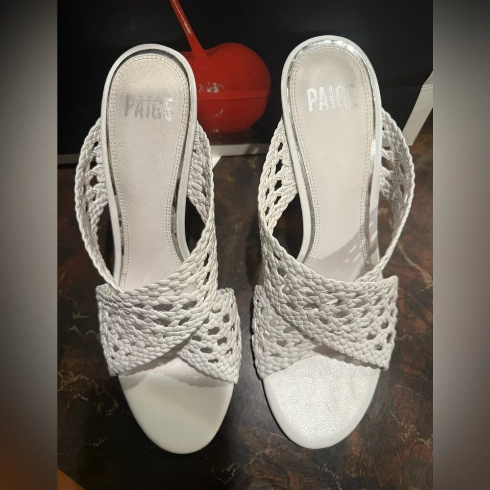 Paige Noel Woven Leather Mules - Picture 3 of 7